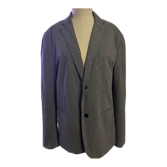 H&M Grey Blazer Suit Jacket Size 44R Slim Fit - Picture 1 of 4